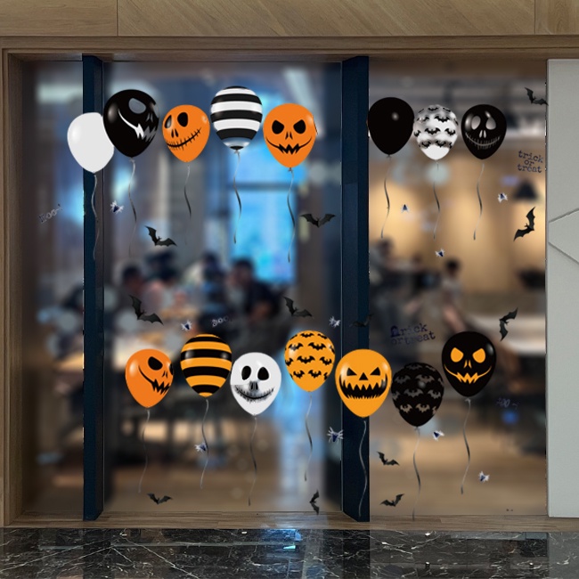 靜電貼 無痕窗貼 (萬聖節氣球) 萬聖節 卡通貼 玻璃貼 壁貼 地板貼 彩繪裝飾 布置鬼屋【W44006801】-細節圖5