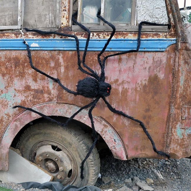 萬聖節 毛絨 蜘蛛(200cm) 假蜘蛛 大蜘蛛 絨毛蜘蛛 黑蜘蛛 蜘蛛人 鬼屋布置 鬼月裝飾【W55002001】-細節圖8