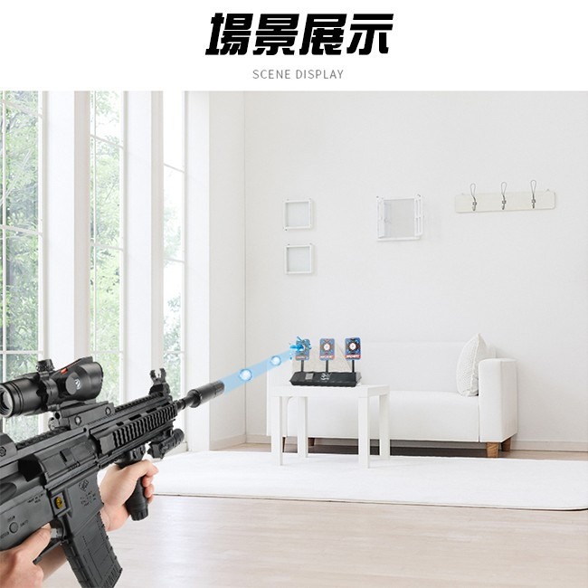打靶玩具 電子計分標靶(LED) 電子靶 射擊靶 軟彈槍 水彈槍 射擊練習 自動復位【B77001701】-細節圖6