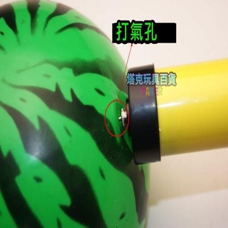仿西瓜沙灘球 充氣式 西瓜球 (6吋) 海灘球 充氣球 橡膠球 排球 玩具球 沙灘排球【C22000401】-細節圖2
