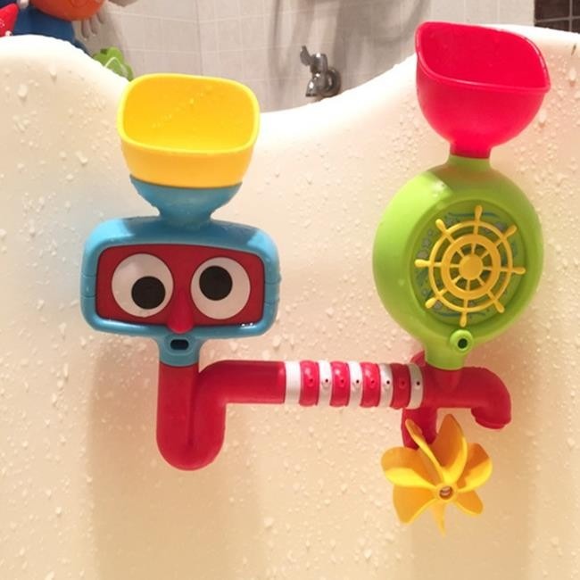 洗澡 轉轉樂 洗澡玩具 轉轉樂 戲水玩具 浴室玩具 浴室戲水 轉轉樂水車 流水機關【G33002301】-細節圖3