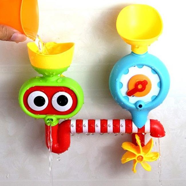 洗澡 轉轉樂 洗澡玩具 轉轉樂 戲水玩具 浴室玩具 浴室戲水 轉轉樂水車 流水機關【G33002301】-細節圖5