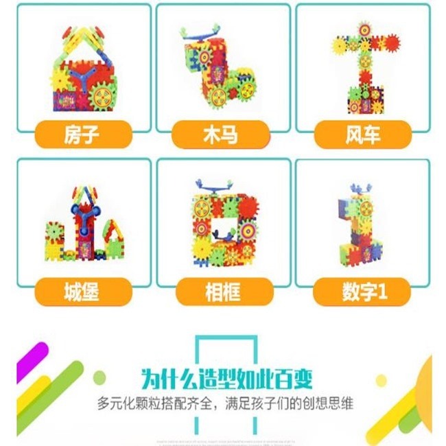 積木 益智 教育 齒輪積木 81pcs Bricks百變電動齒輪積木 玩具積木 益智兒童百變積木【G33002701】-細節圖5
