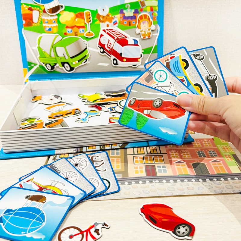 邏輯創作 益智拼圖 磁性貼玩具 磁性書本 磁性積木 拼圖書 磁鐵拼圖 家家酒 磁鐵玩具 積木【G330047】-細節圖6