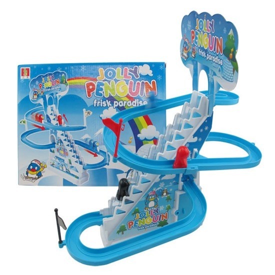 企鵝 益智 自動爬梯 企鵝爬樓梯 企鵝很忙 企鵝滑雪 電動企鵝軌道 溜冰 爬樓梯 溜滑梯 滑雪【G44001501】-細節圖4