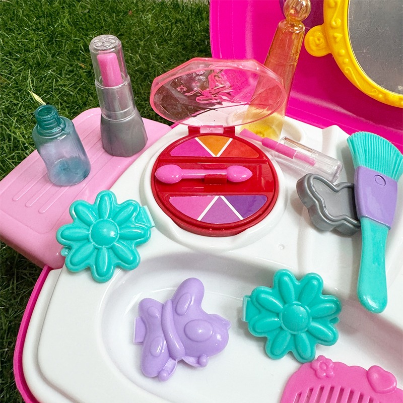 家家酒 化妝台 梳妝家家酒 梳妝台手提箱 小魔女家家酒 手提箱玩具組 家家酒玩具 家家酒【G44001703】-細節圖6