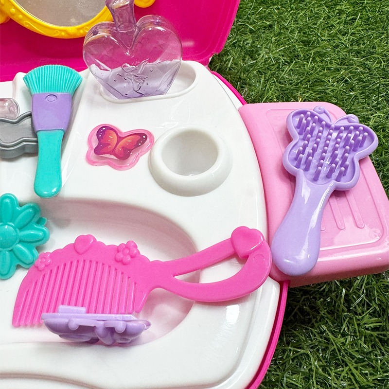 家家酒 化妝台 梳妝家家酒 梳妝台手提箱 小魔女家家酒 手提箱玩具組 家家酒玩具 家家酒【G44001703】-細節圖7