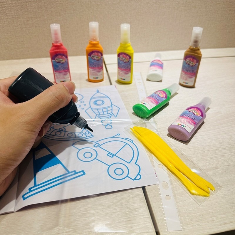 3D貼紙 立體膠畫 畫畫貼紙(豪華版) 魔術畫畫貼 3D畫畫貼 畫貼紙 立體貼紙 畫圖貼紙【G44002501】-細節圖4