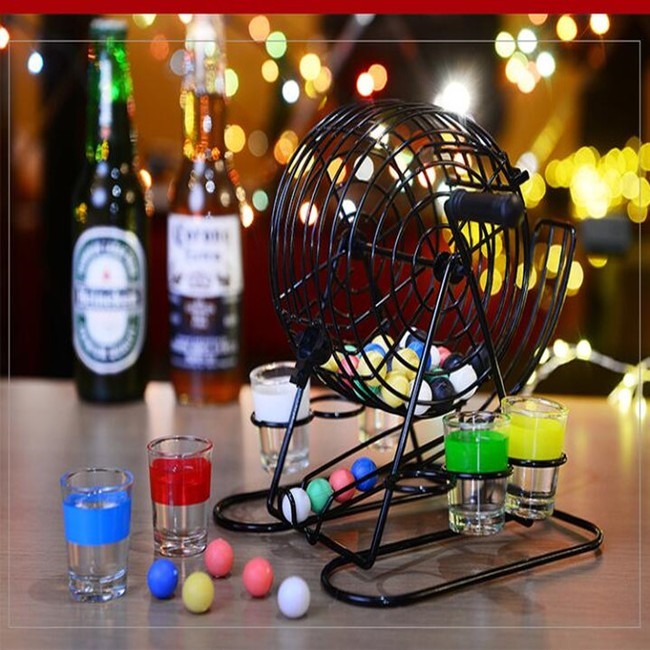 賓果 彩球機 酒杯版(送6酒杯) 彩色球 BINGO 搖獎機 賓果搖獎機 樂透機 大富翁【G88000101】-細節圖4