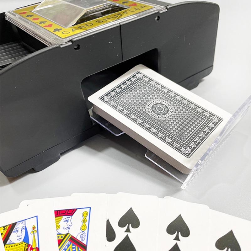 電動洗牌機 撲克洗牌機 發牌機 洗牌機(2副) POKER 自動洗牌 橋牌 發牌器 【G88002801】-細節圖6