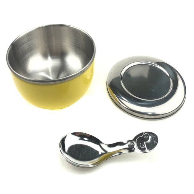 奕品 兒童碗 雙層隔熱碗(不銹鋼蓋) 兒童餐具 隔熱飯碗 台製 #304 不鏽鋼 餐具【H33003801】-細節圖2