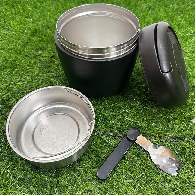 保溫便當盒 316不鏽鋼 1000ml 多功能餐盒 (附提袋) 白鐵便當盒 雙層餐盒 飯盒 仙德曼【H330052】-細節圖7