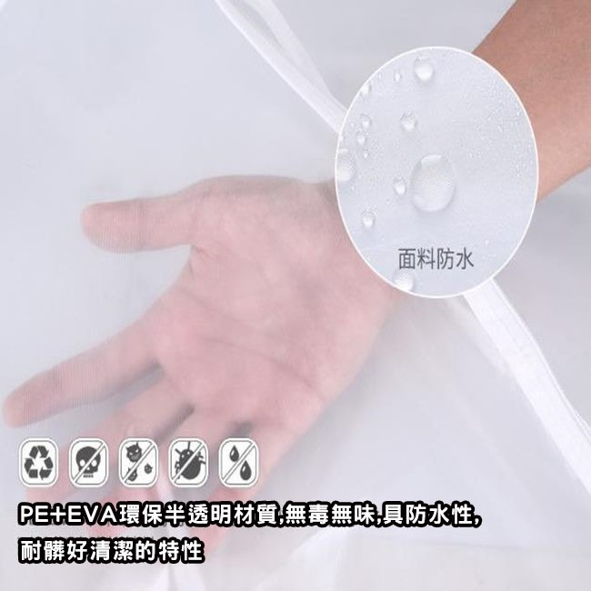 PEVA 防塵袋 透明防塵套 防塵套(開口款) 80-120cm長 防霉 收納袋 西裝套 洗衣店【H55004】-細節圖6