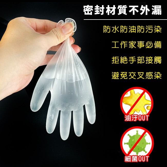 無粉 一次性 PVC 手套(3種尺寸) 未滅菌 耐酸鹼手套 食品級手套 加厚款 透明手套 防疫手套【H660013】-細節圖5