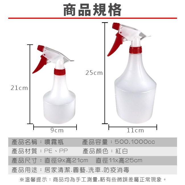 台製 噴霧器 噴灑器 園藝(兩種容量) 三輝 白瓶 噴酒精 防疫消毒 花灑 噴頭可調節 噴霧 澆水【H770004】-細節圖3