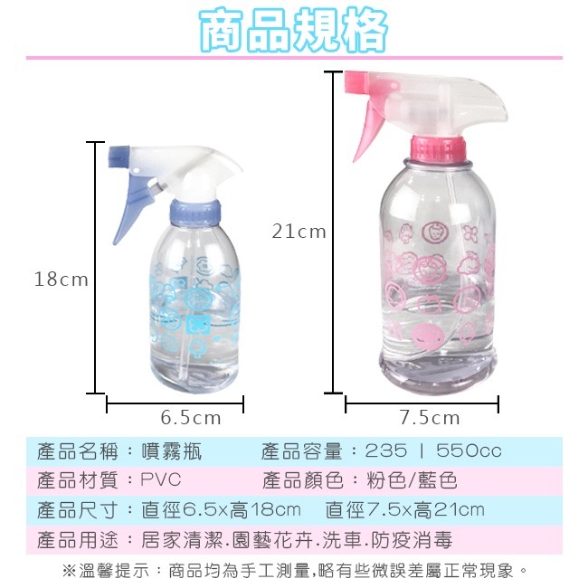 台灣製 噴霧器 噴灑器 園藝(隨身瓶) 透明罐 噴酒精 防疫消毒 花灑 噴頭可調節 噴霧 澆水【H770005】-細節圖2