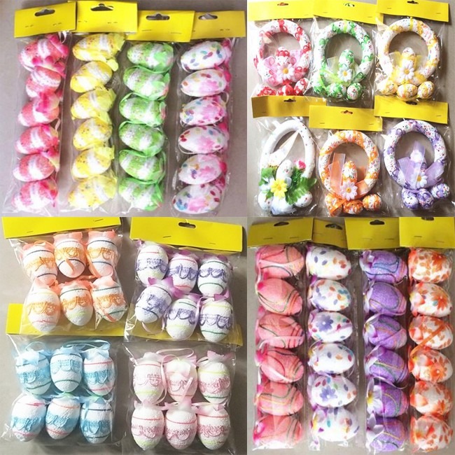 復活節 彩蛋花圈 彩蛋串 保麗龍蛋 彩繪彩蛋 彩蛋 雞蛋 彩色蛋 造型蛋 仿真雞蛋 立蛋【T110032】-細節圖7