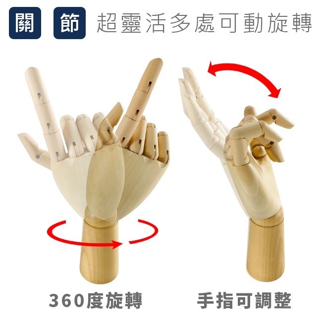 木手模型 木頭手 手部模型 畫畫 木手 繪畫素體 素描 漫畫 假人手 擺設 靜物寫生【T110050】-細節圖4