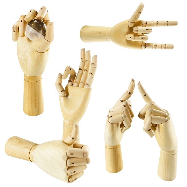 木手模型 木頭手 手部模型 畫畫 木手 繪畫素體 素描 漫畫 假人手 擺設 靜物寫生【T110050】-細節圖8