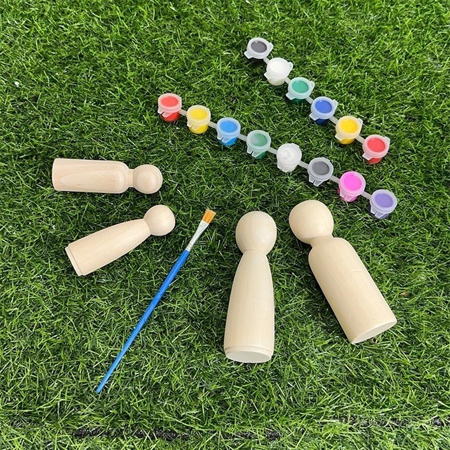 彩繪 木頭人 (大號) 木偶大人 畫畫木頭人 DIY 小木人 木偶人 木芥子 木頭玩具 美勞玩具【T11005】-細節圖8