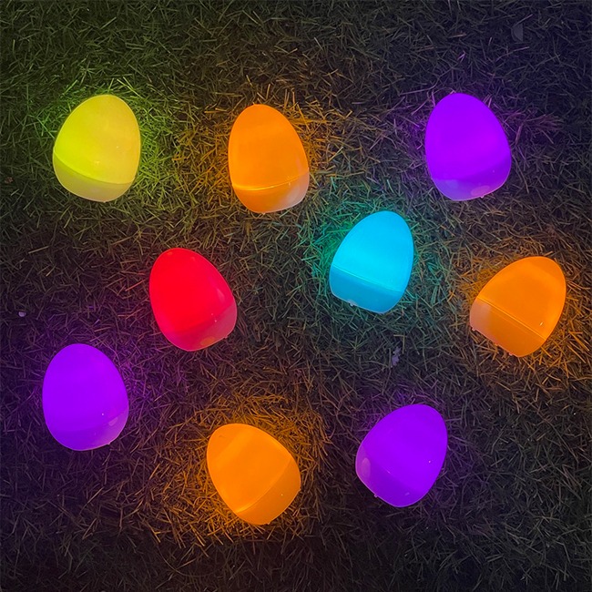 復活節 LED 塑膠彩蛋 發光彩蛋殼 空白蛋 扭蛋殼 DIY 造型蛋燈 小夜燈 蠟燭燈【T11006001】-細節圖7