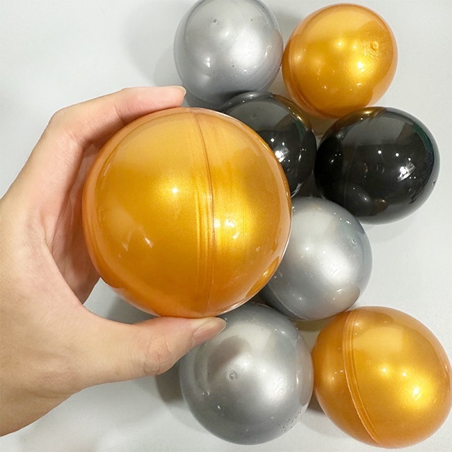 大號扭蛋殼 轉蛋 (10cm 黑金銀) 夾娃娃機 扭蛋機 蛋殼 彩色蛋殼 扭蛋 抽獎扭蛋 空蛋殼【T110061】-細節圖7