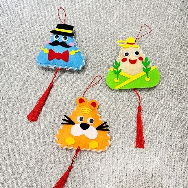 端午節 DIY 肉粽 香包 手作包 不織布粽子 手作材料包 手工香囊 手工粽子 美勞 端午吊飾【T11006301】-細節圖4