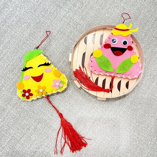 端午節 DIY 肉粽 香包 手作包 不織布粽子 手作材料包 手工香囊 手工粽子 美勞 端午吊飾【T11006301】-細節圖5