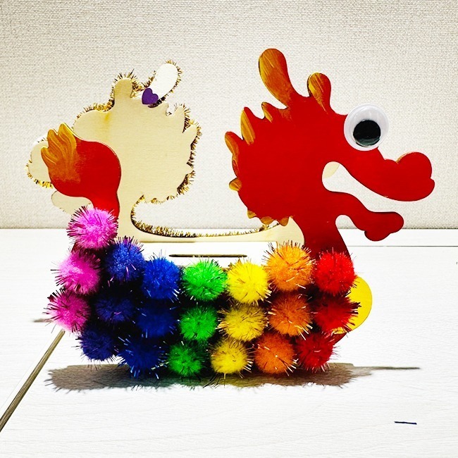 端午節 DIY 龍舟 存錢筒 木製龍舟 滑龍舟 手作材料包 賽龍船 手工帆船 美勞 端午節擺飾【T110065】-細節圖8