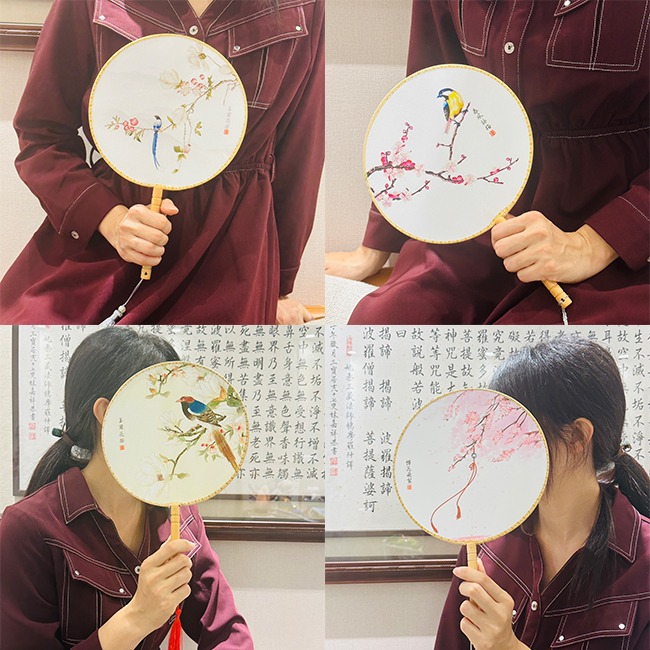 印花扇 宮廷扇 古典扇 (12款) DIY 圓扇 團扇 表演扇 舞蹈扇 工藝扇 婚禮扇 中國扇【T11006601】-細節圖6