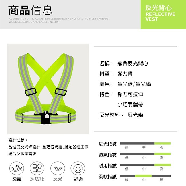 超亮 反光背帶 反光背心 超亮織帶 高彈力 安全 夜跑 路跑 自行車 工程【T99000701】-細節圖2