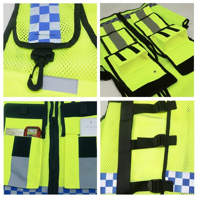 警用 戰術背心 反光衣 雙色網格 反光背心 巡守隊 工程背心 救護 指揮交通 施工 警消【T99001301】-細節圖7