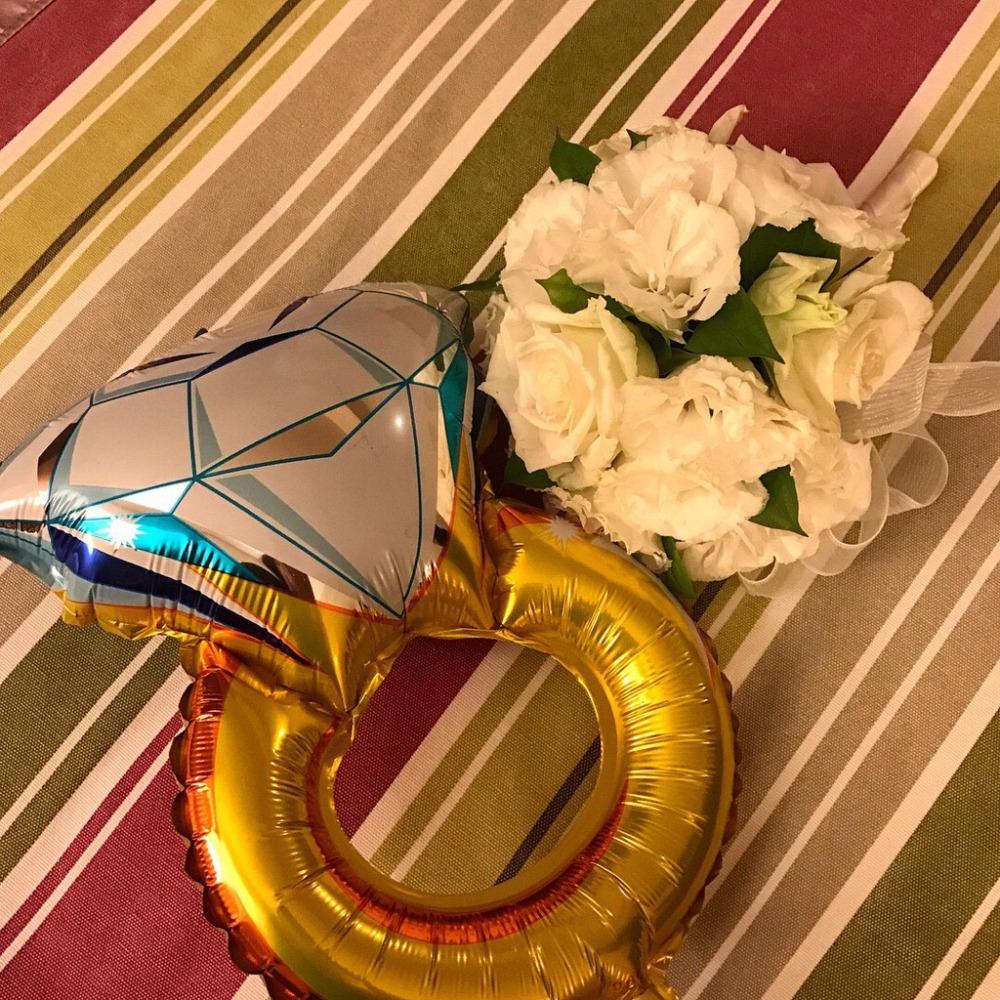 小號 鑽戒 氣球 求婚氣球 鑽石氣球 求婚鑽石 16吋 求婚戒指 戒指氣球 鋁箔戒指【P110067】-細節圖3