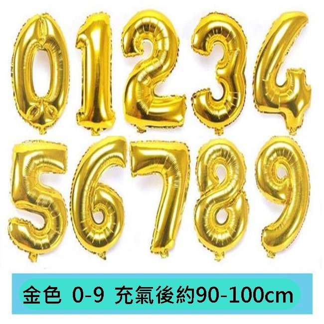 90cm大氣球 0-9數字 40吋 鋁箔氣球 數字氣球 氣球 空飄氣球 大號鋁箔氣球-細節圖4