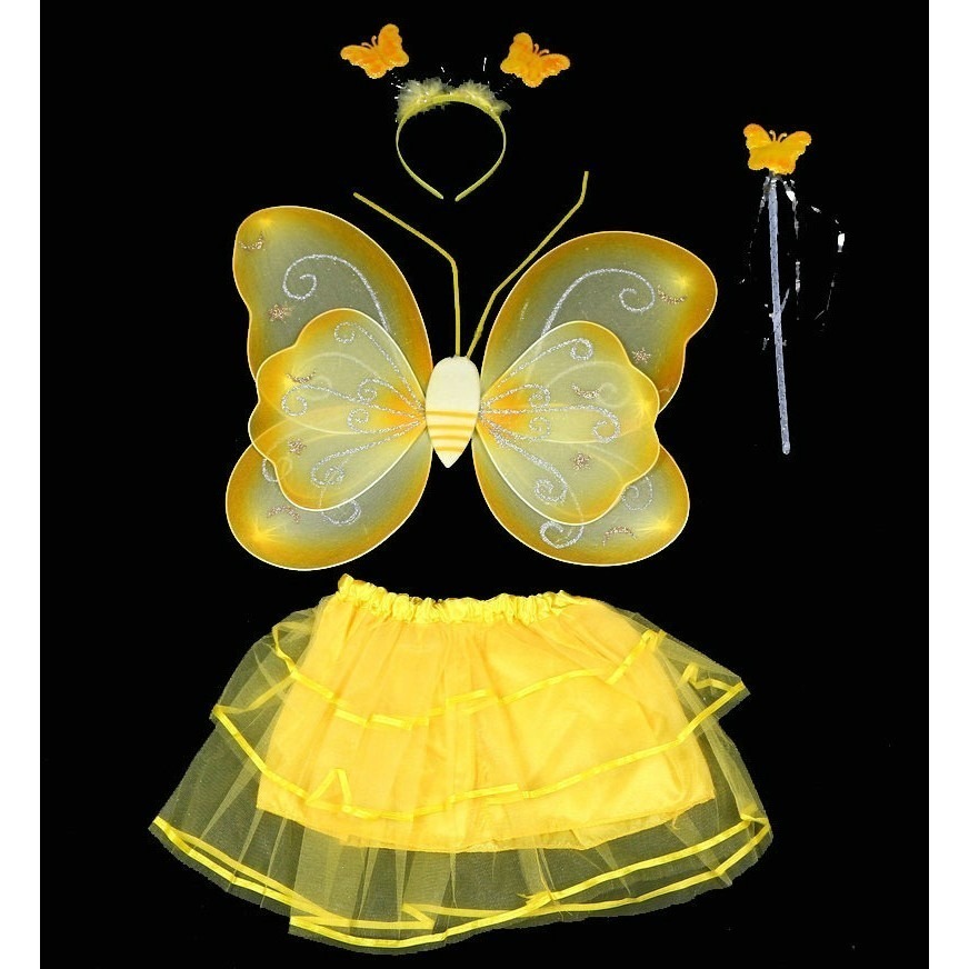 金粉翅膀 (4件套) 蝴蝶舞會裝扮 雙層天使翅膀 兒童節 舞會表演 演出道具 蝴蝶翅膀 萬聖節 【P220004】-細節圖3