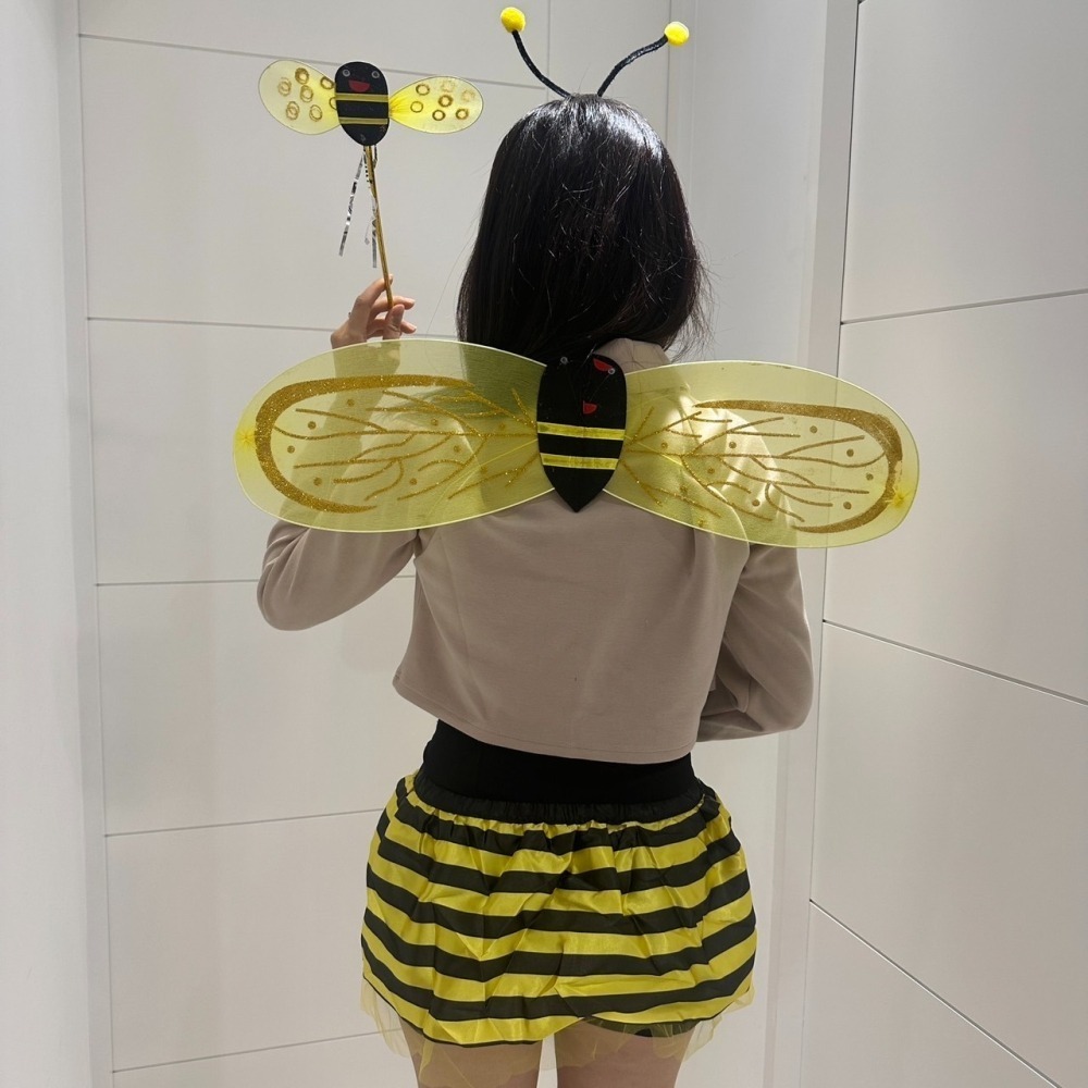 萬聖節 蜜蜂翅膀 瓢蟲裝扮 蜜蜂舞會裝扮 天使翅膀 昆蟲翅膀 派對 cosplay 變裝秀 兒童遊行【P220014】-細節圖8