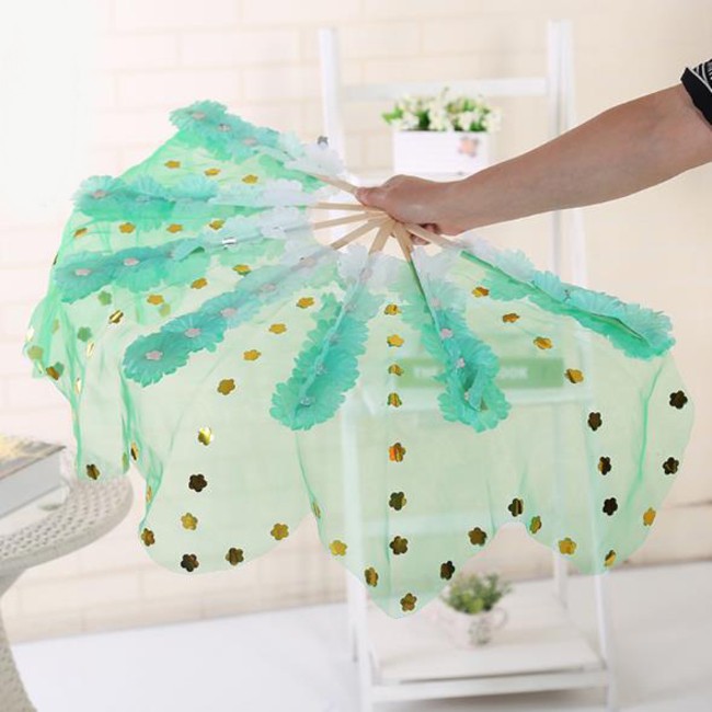 梅花扇 韓國舞扇 表演扇 舞蹈扇 跳舞扇 手工扇 秧歌 舞蹈扇 七十朵花 朝鮮扇【P550022】-細節圖3