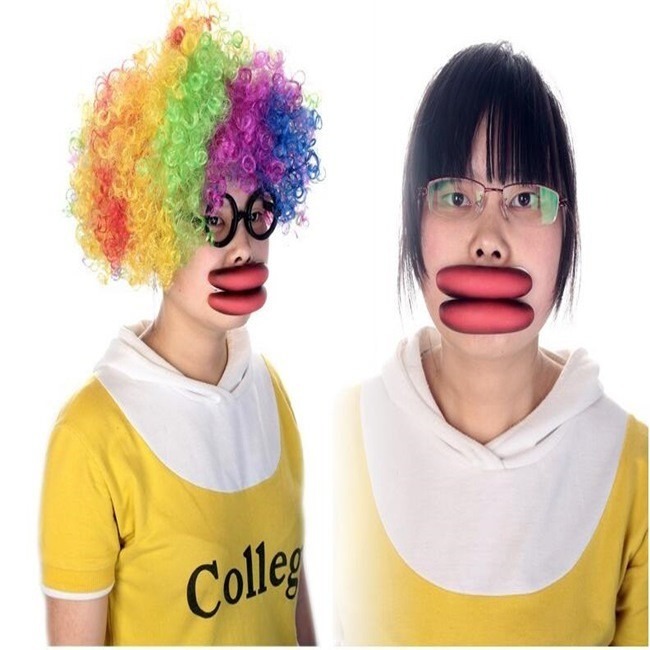 搞笑裝扮(2件組) 大嘴巴 招風耳 紅嘴唇 厚嘴唇 結婚闖關 大耳朵 萬聖節 角色扮演 變裝【P550026】-細節圖2