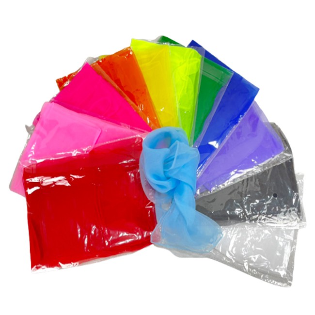 跳舞 方巾 彩色絲巾 (60cm) 四方巾 舞蹈紗巾 雪紡紗巾 水兵舞 圍脖 防曬巾 絲巾 圍巾 防風巾-細節圖8