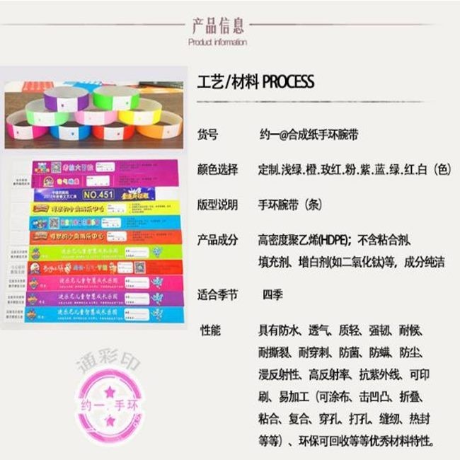 客製化 合成紙 一次性活動手環 紙腕帶 活動手環 不織布帶 識別帶 防水腕帶 織帶 識別手環【S220004】-細節圖4