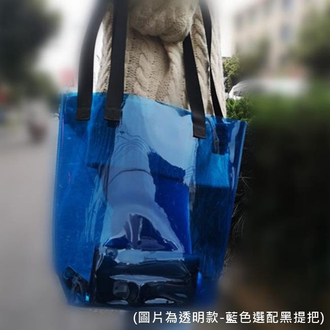PVC袋 果凍包 客製化 雷射膜 透明手提袋(LOGO) 購物袋 環保袋 廣告袋 網紅提袋【S33002101】-細節圖6