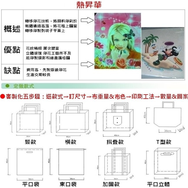 客製化 胚布袋 小號27*35 帆布袋 訂製 空白袋 蝶古巴特 手提袋 購物袋 環保袋【S33002201】-細節圖7