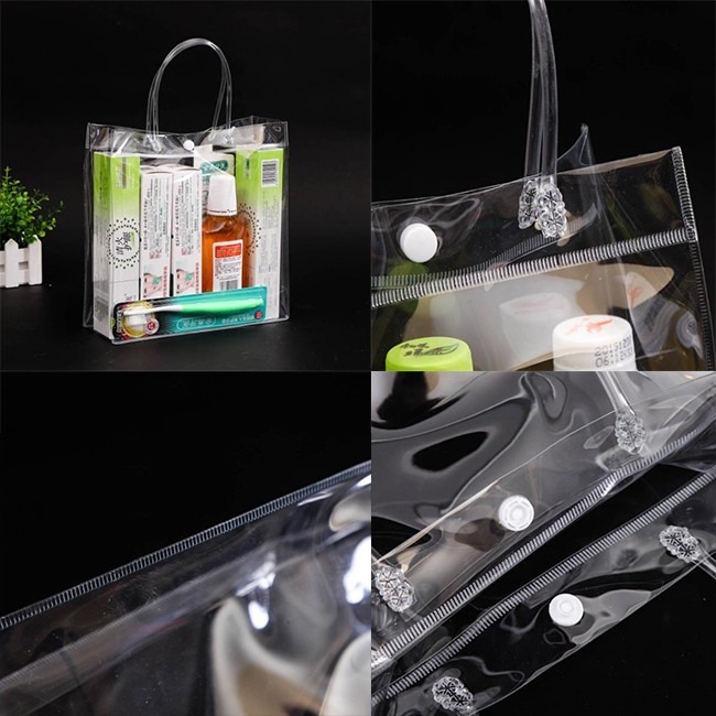 全透明PVC袋(方形袋) 客製化 LOGO印刷 飲料袋 購物袋 環保袋 廣告袋 網紅提袋【S330051】-細節圖8