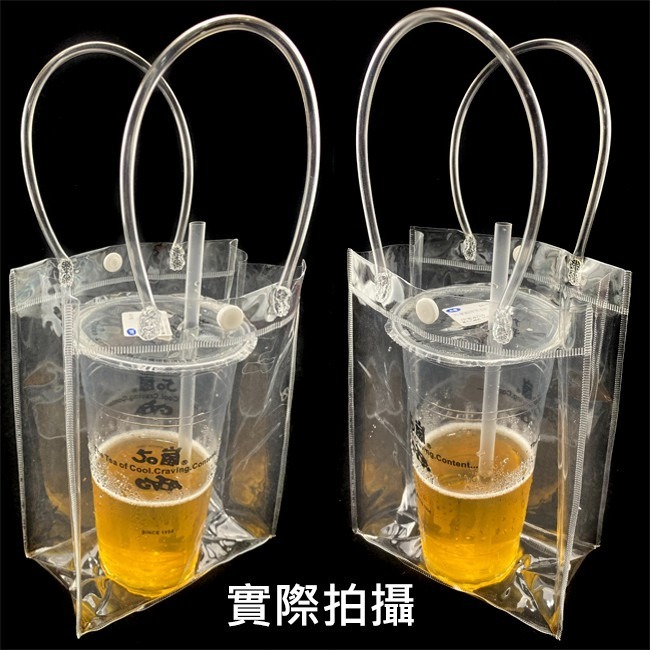 透明PVC袋 (橫式) 飲料袋 多款尺碼 客製化 LOGO 購物袋 環保袋 廣告袋 網紅提袋【S330052】-細節圖9