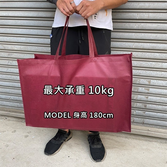 加大 不織布提袋 (雙色) 肩背 洗衣袋 有底有側袋 環保袋 手提袋 購物袋 禮贈品 背袋 側背袋【S3300】-細節圖4