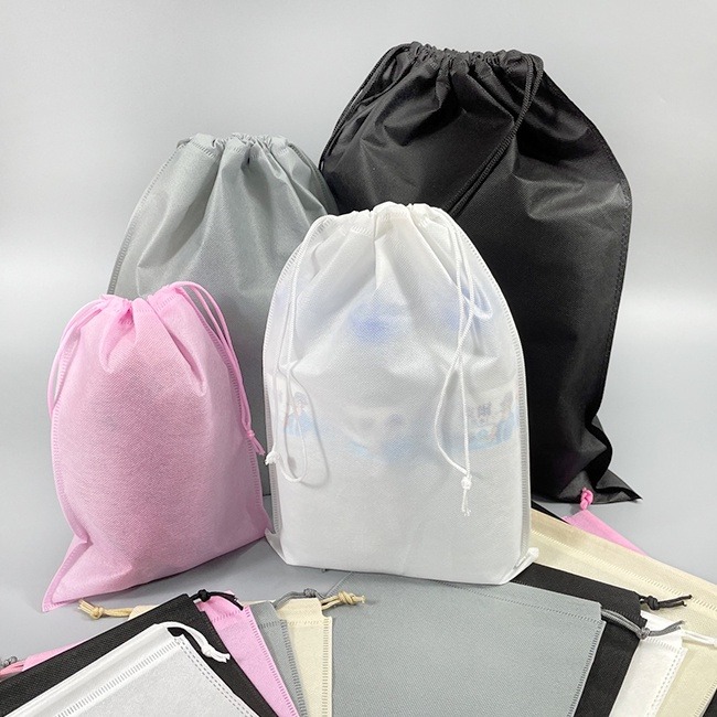 客製化 束口袋 不織布袋 (雙繩-5色) LOGO印刷 收納袋 平口袋 環保袋 手提袋 禮物袋【S330102】-細節圖7