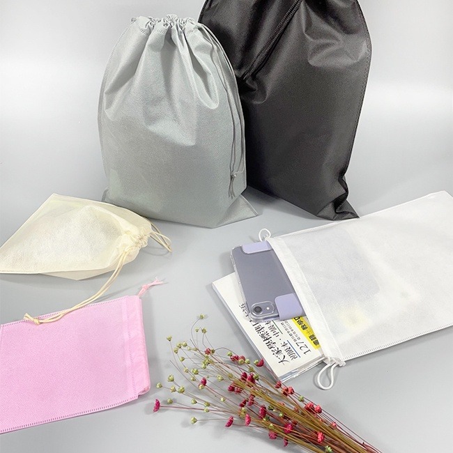 客製化 束口袋 不織布袋 (雙繩-5色) LOGO印刷 收納袋 平口袋 環保袋 手提袋 禮物袋【S330102】-細節圖8