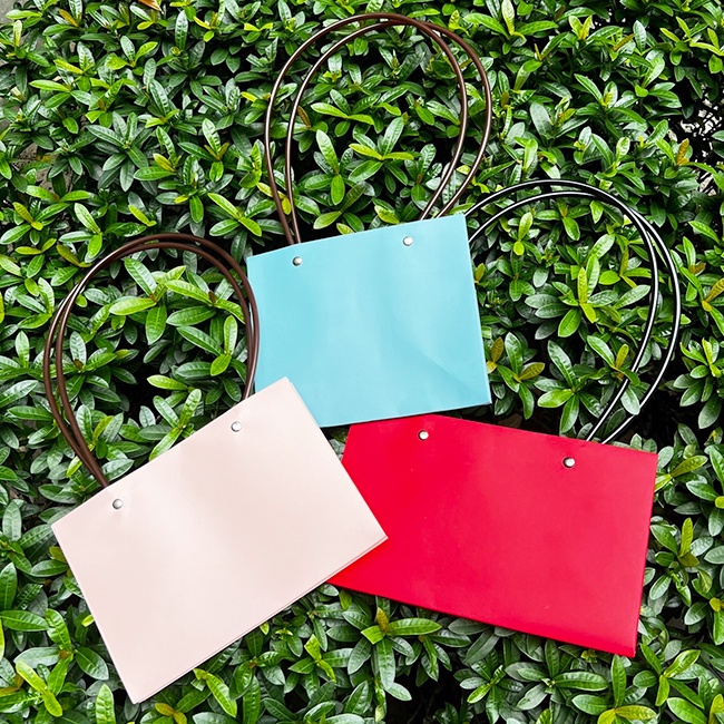 精品袋 長方 四方底 彩色 PP提袋(防水膜) 禮品袋 手提袋 鮮花袋 ins風 網美袋 牛皮紙袋【S330119】-細節圖7