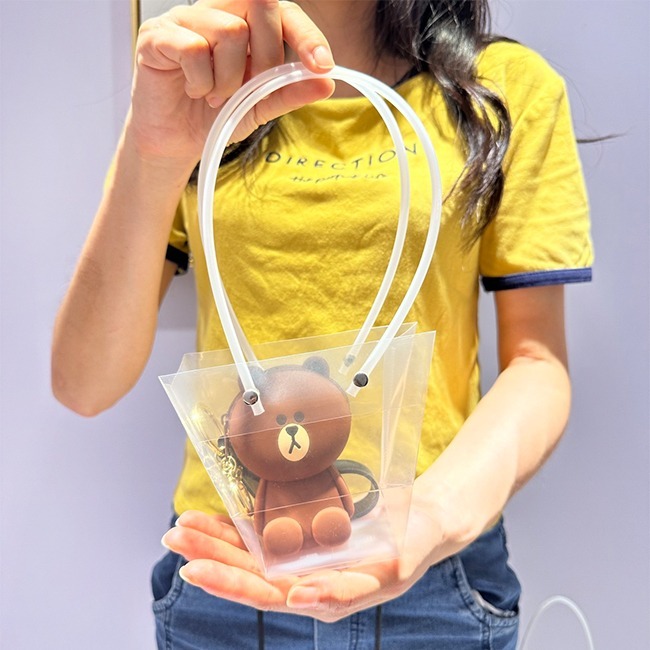 植物提袋 花袋 PP透明 梯形 花束包裝袋 (頂大/頂小) 防水袋 花藝袋 鮮花袋 盆栽袋【S330130】-細節圖8