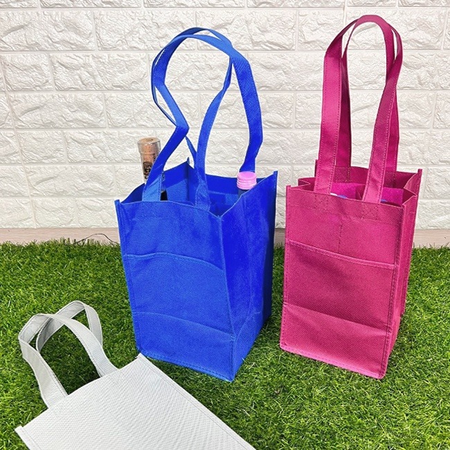 紅酒袋 (單支/四支) 客製化 不織布 手提袋 禮品袋 購物袋 葡萄酒 白酒 包裝袋 尾牙 過年 酒袋【S33013】-細節圖9